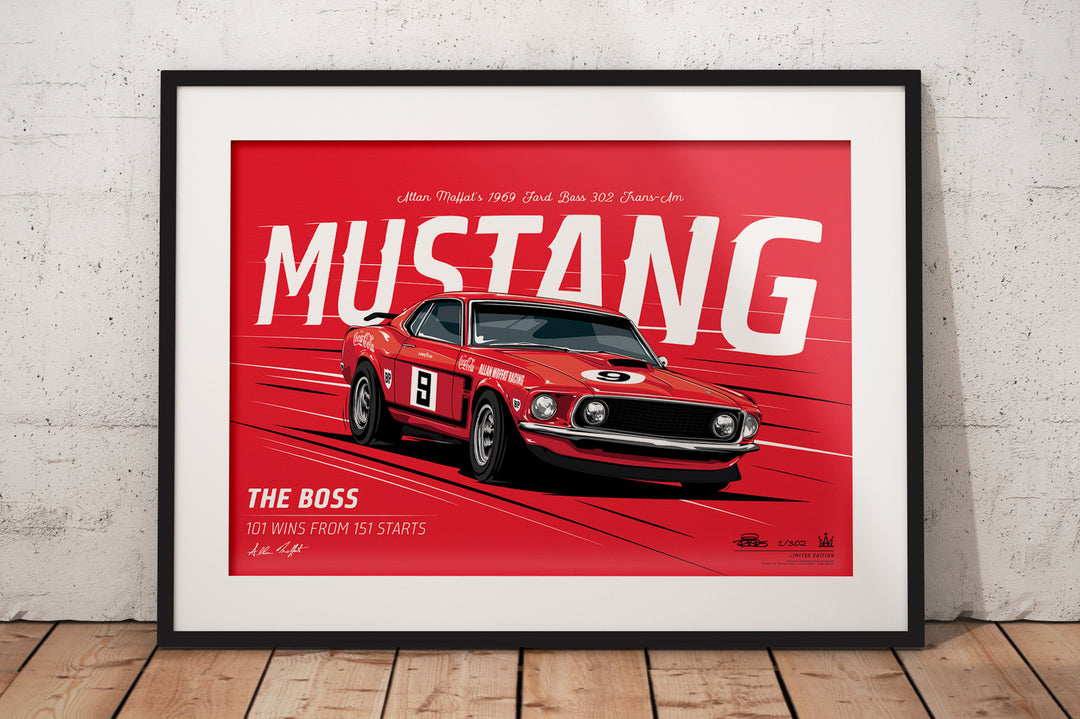 Pre-Order Alert: Allan Moffat 1969 Ford BOSS 302 Trans-Am Mustang Limited Edition Prints