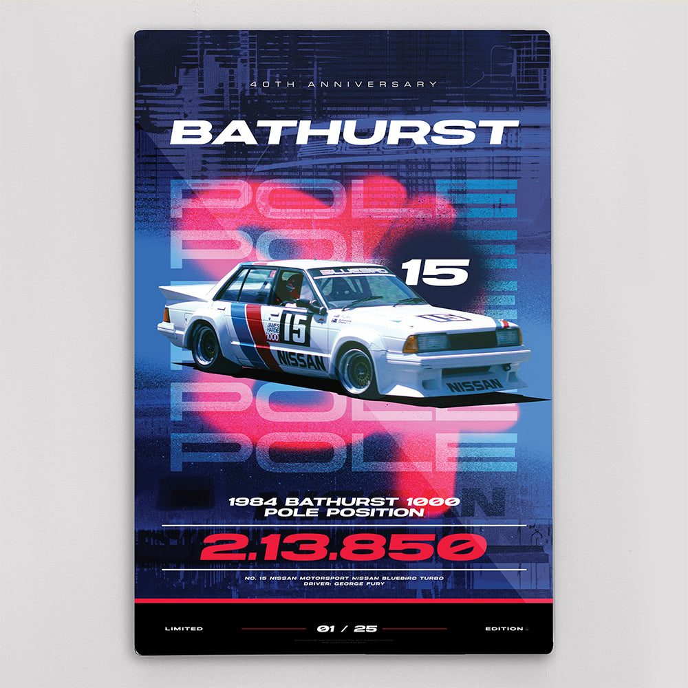 1984 Bathurst 1000 Pole Position 40th Anniversary Limited Edition Metal Wall Panel (Pre-Order)