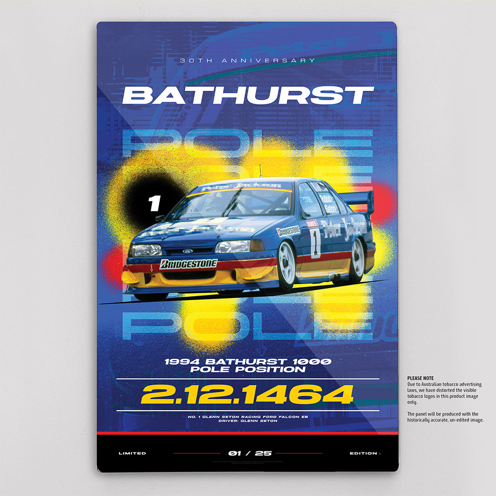 1994 Bathurst 1000 Pole Position 30th Anniversary Limited Edition Metal Wall Panel (Pre-Order)